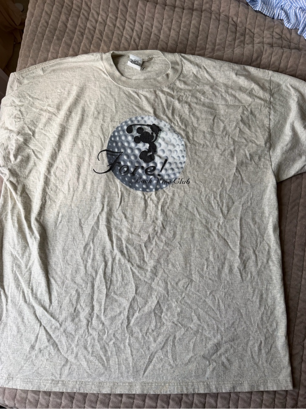 Fore! Disney Golf Club Graphic Tee - Men - Beige